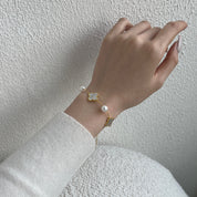 Pulsera Plata 925 perla clover