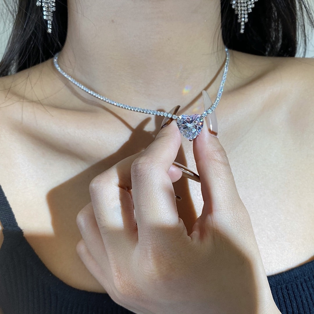 Collar Plata 925 Tennis Hearth