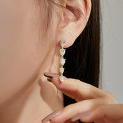 Aretes plata 925 Stud Long Cz