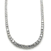 Collar Rodio Plateado Estilo tennis 4mm
