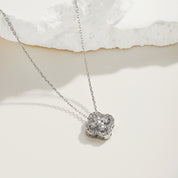Cadena Plata 925 Clover 18 kt