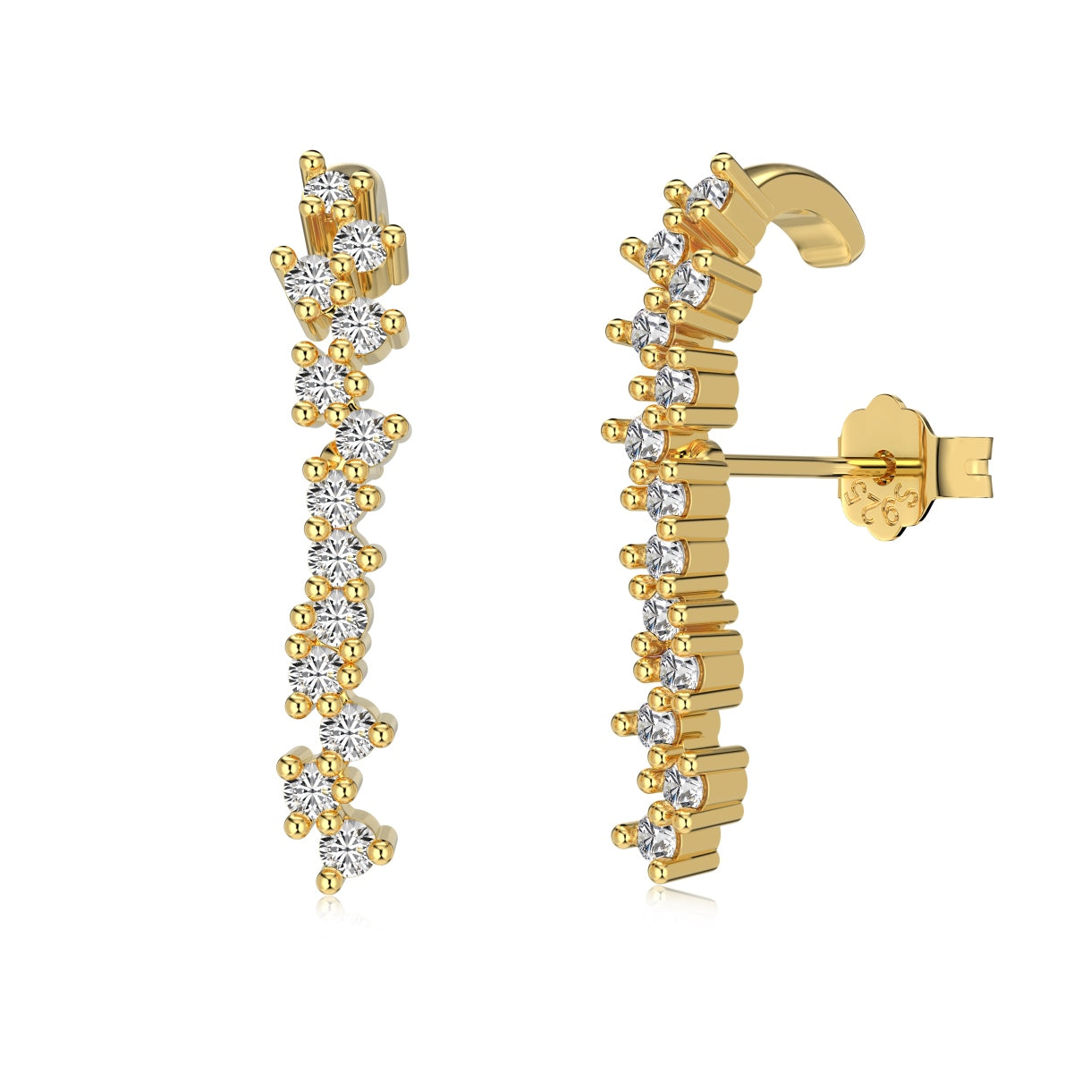 Arete Plata 925 Stud Cz
