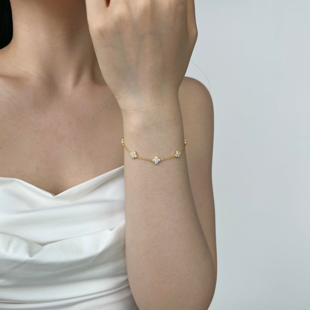 Pulsera Plata 925 Clover cz