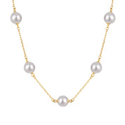 Collar Plata 925 Sterling Silver Perla Shell choker
