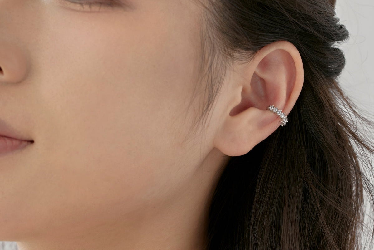 Arete Plata 925 Ear cuff CZ