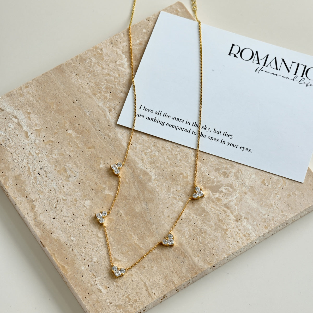 Collar Plata 925 Chunky Corazones circonia