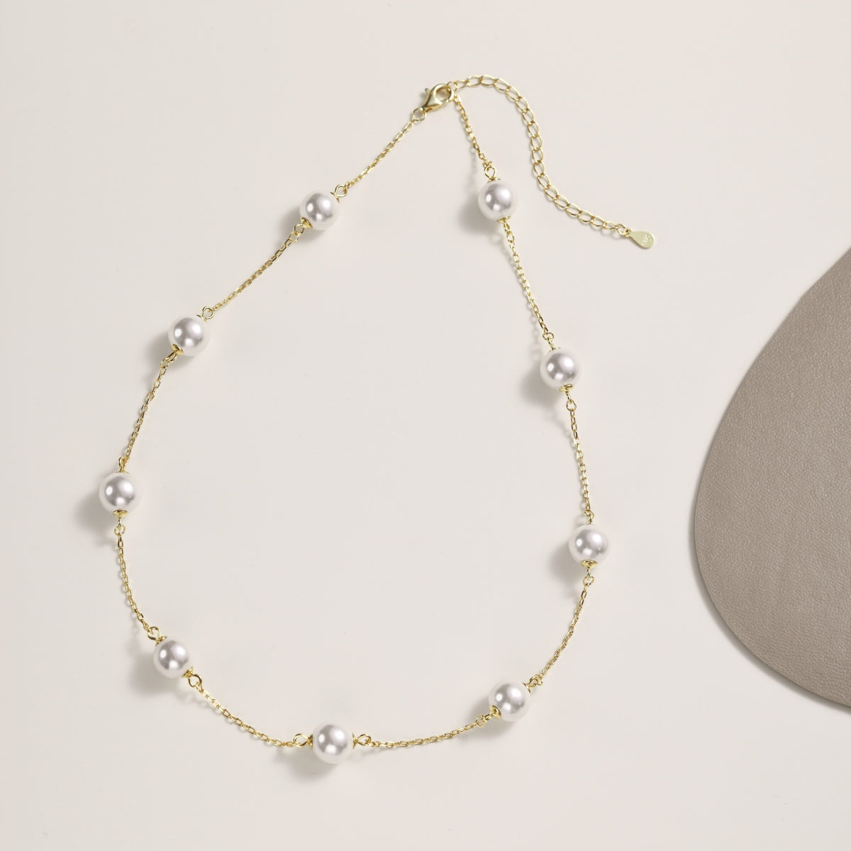 Collar Plata 925 Sterling Silver Perla Shell choker
