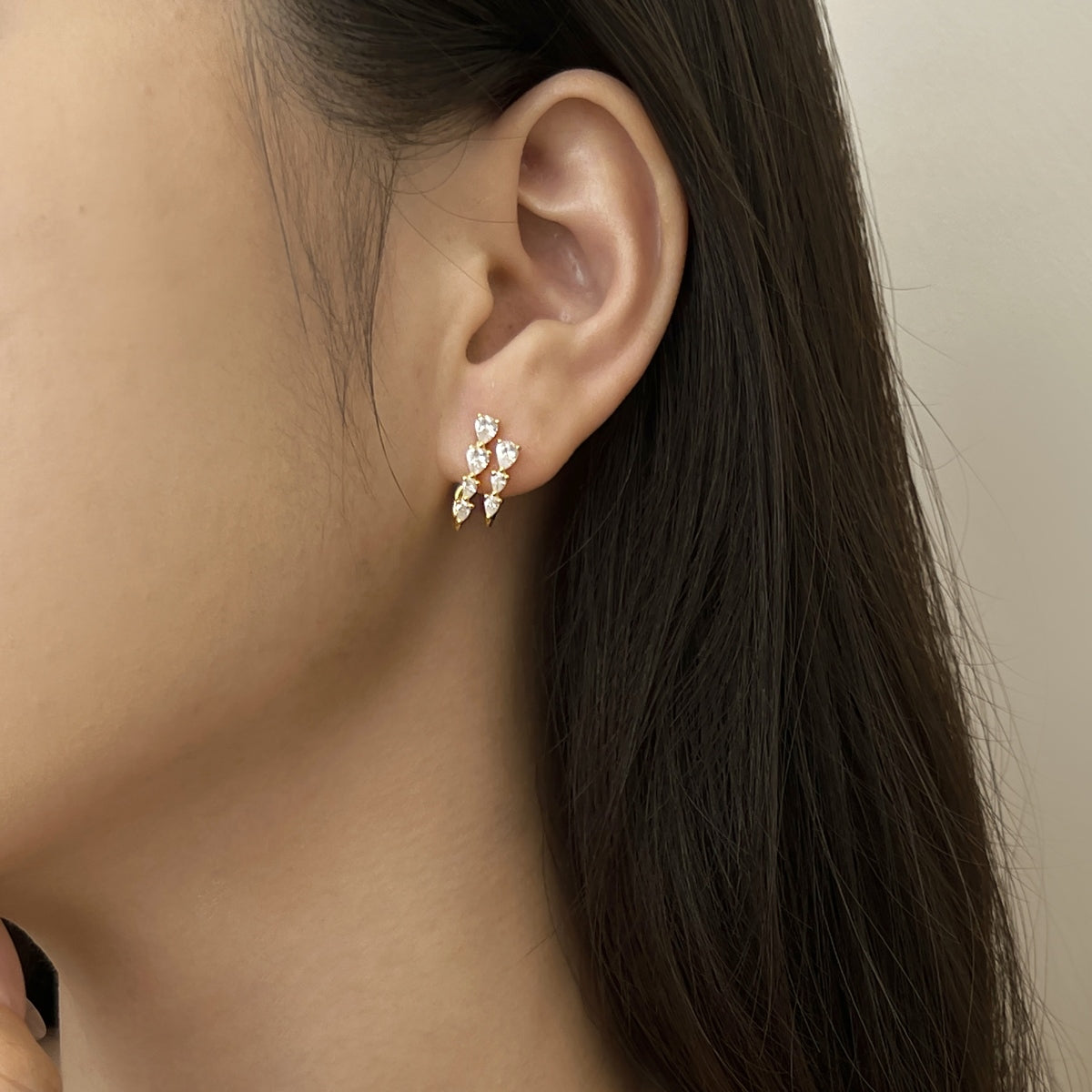 Arete Plata 925 Stud Cz