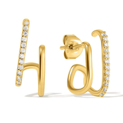Arete Plata 925 Stud 18 kt