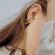 Arete Plata 925 Stud 18 kt