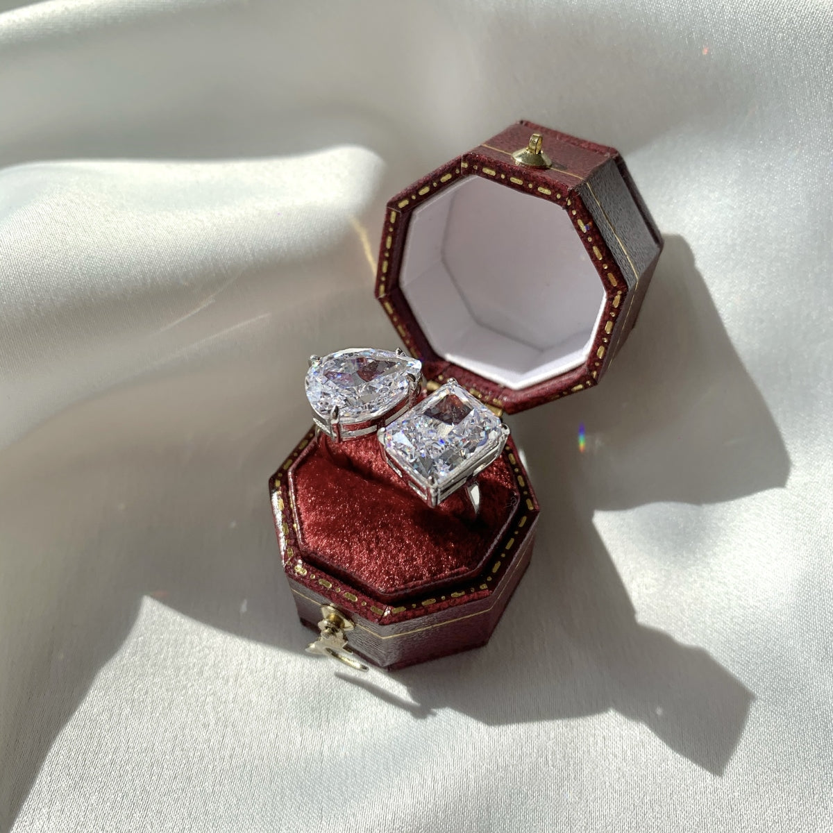 Anillo Plata 925 CZ Duo