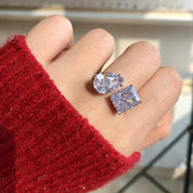 Anillo Plata 925 CZ Duo