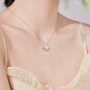 Cadena Plata 925 Clover 18 kt