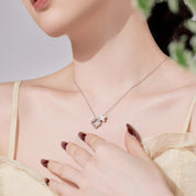 Cadena Plata 925 Clover 18 kt