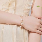 Pulsera Plata 925 perla clover