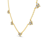 Collar Plata 925 Chunky Corazones circonia