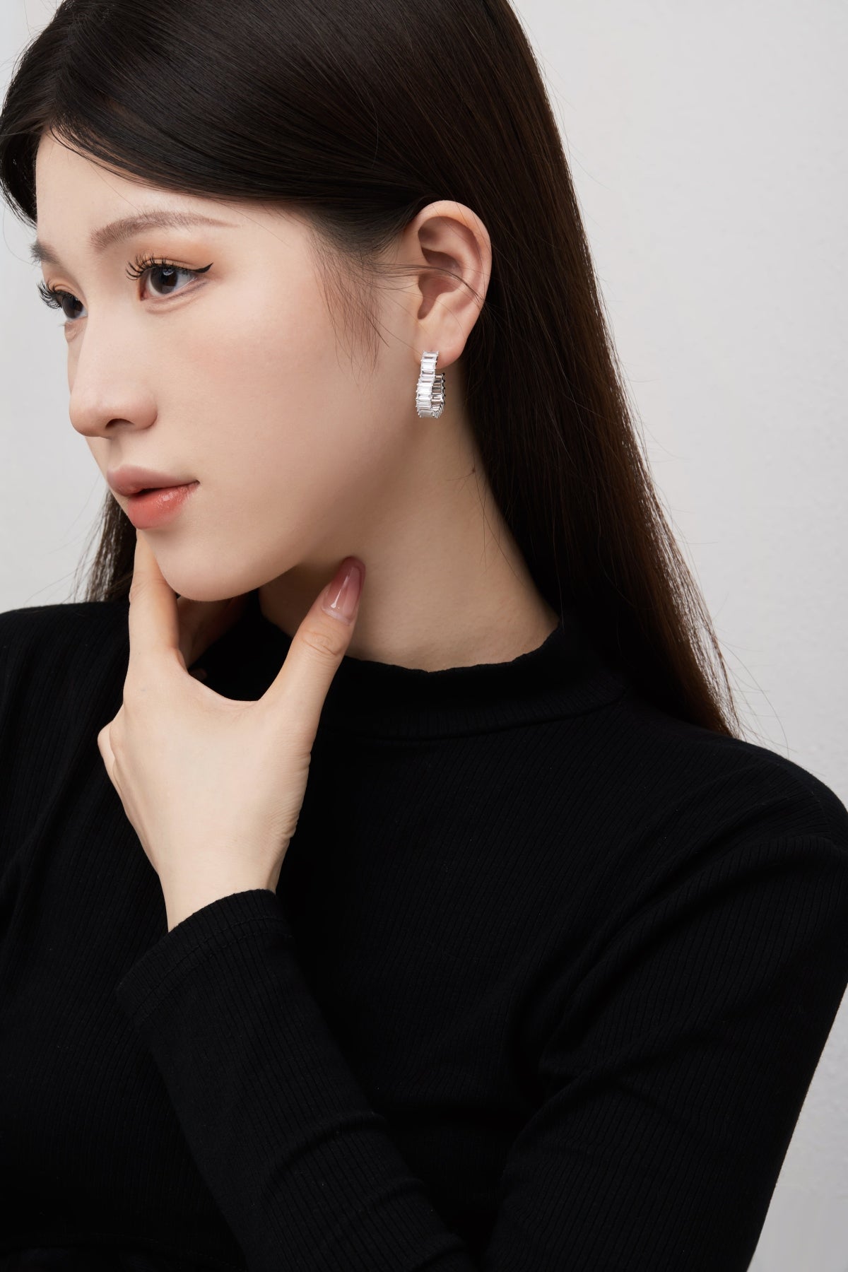 Arete Baguette corazon