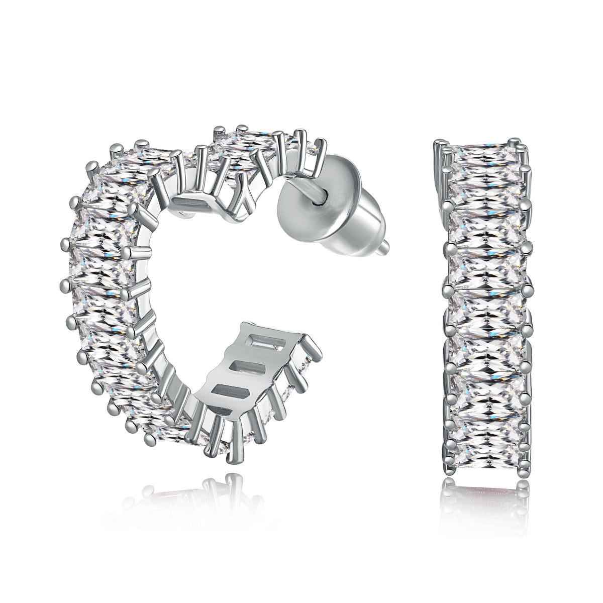 Arete Baguette corazon