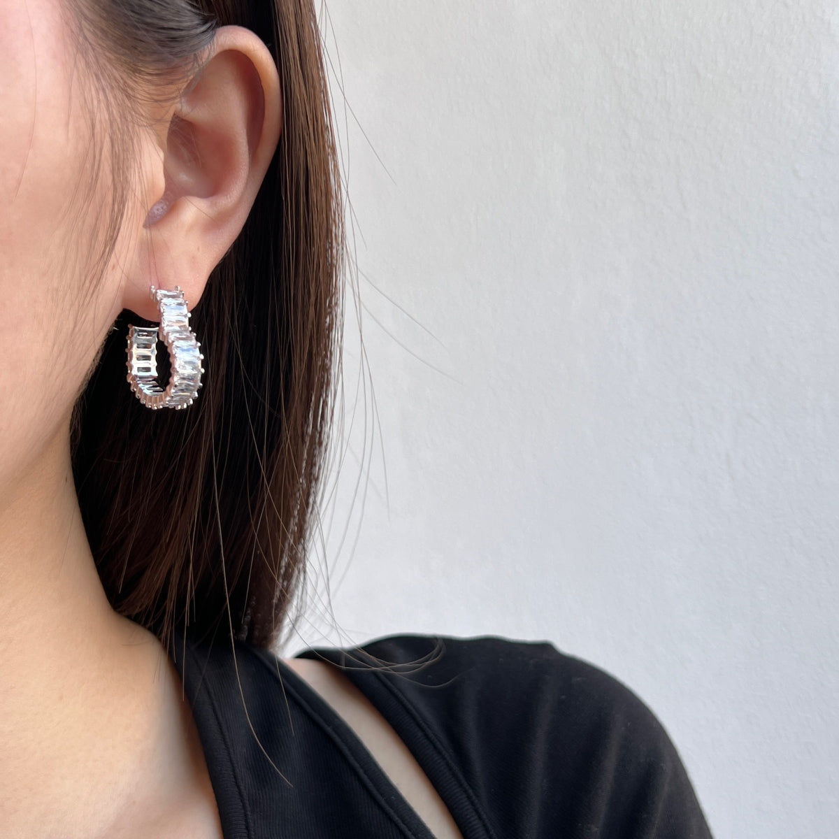 Arete Baguette corazon