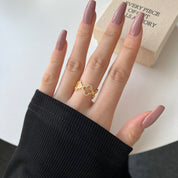Anillo Plata 925 Ajustable Clover Circonia