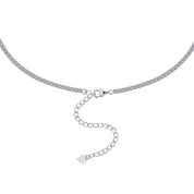 Collar Plata 925 Sterling Silver Estilo Tennis Corazon Yellow