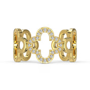 Anillo Plata 925 Ajustable Clover Circonia