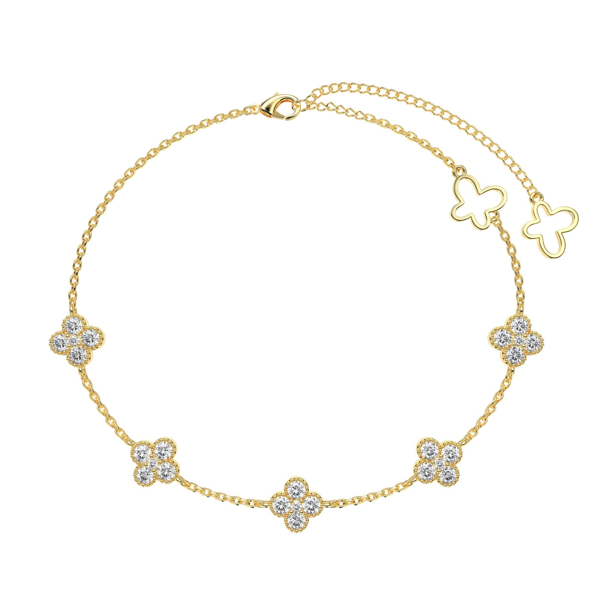 Pulsera Plata 925 Clover cz