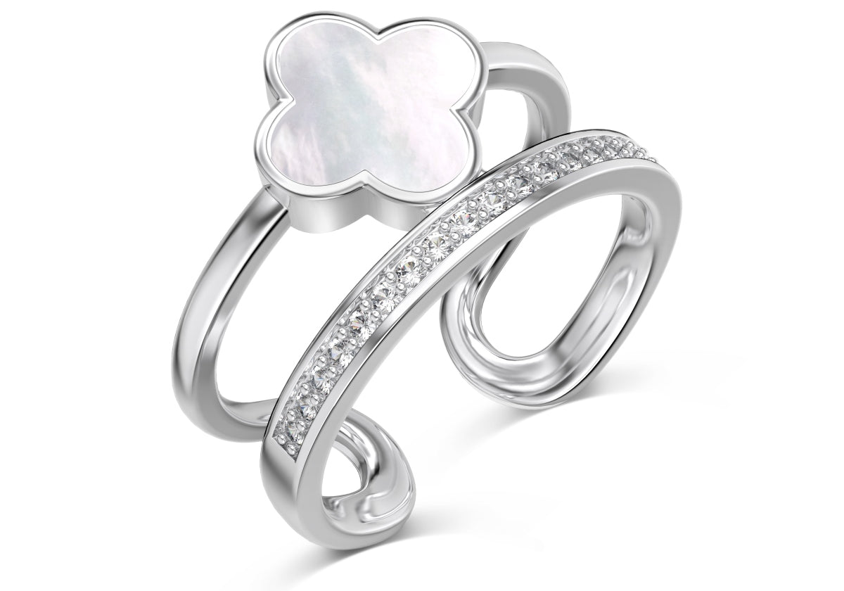 Clover 925 Sterling Silver Ring