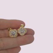 Arete Gold filled stud Clover