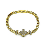 Pulsera Gold filled Clover Dorada