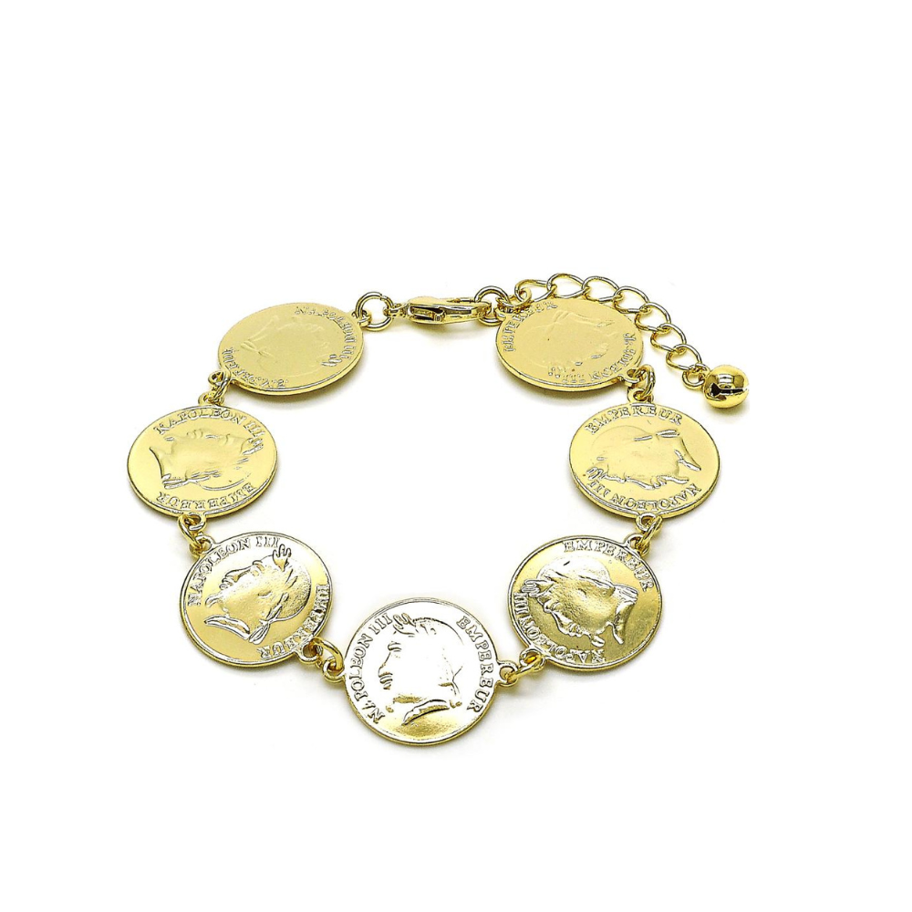 Pulsera Gold filled Monedas doradas