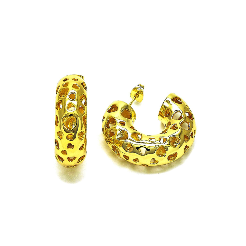 Argolla Gold filled Huggie Corazon