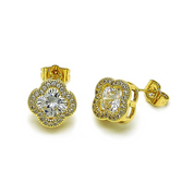 Arete Gold filled stud Clover