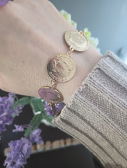 Pulsera Gold filled Monedas doradas