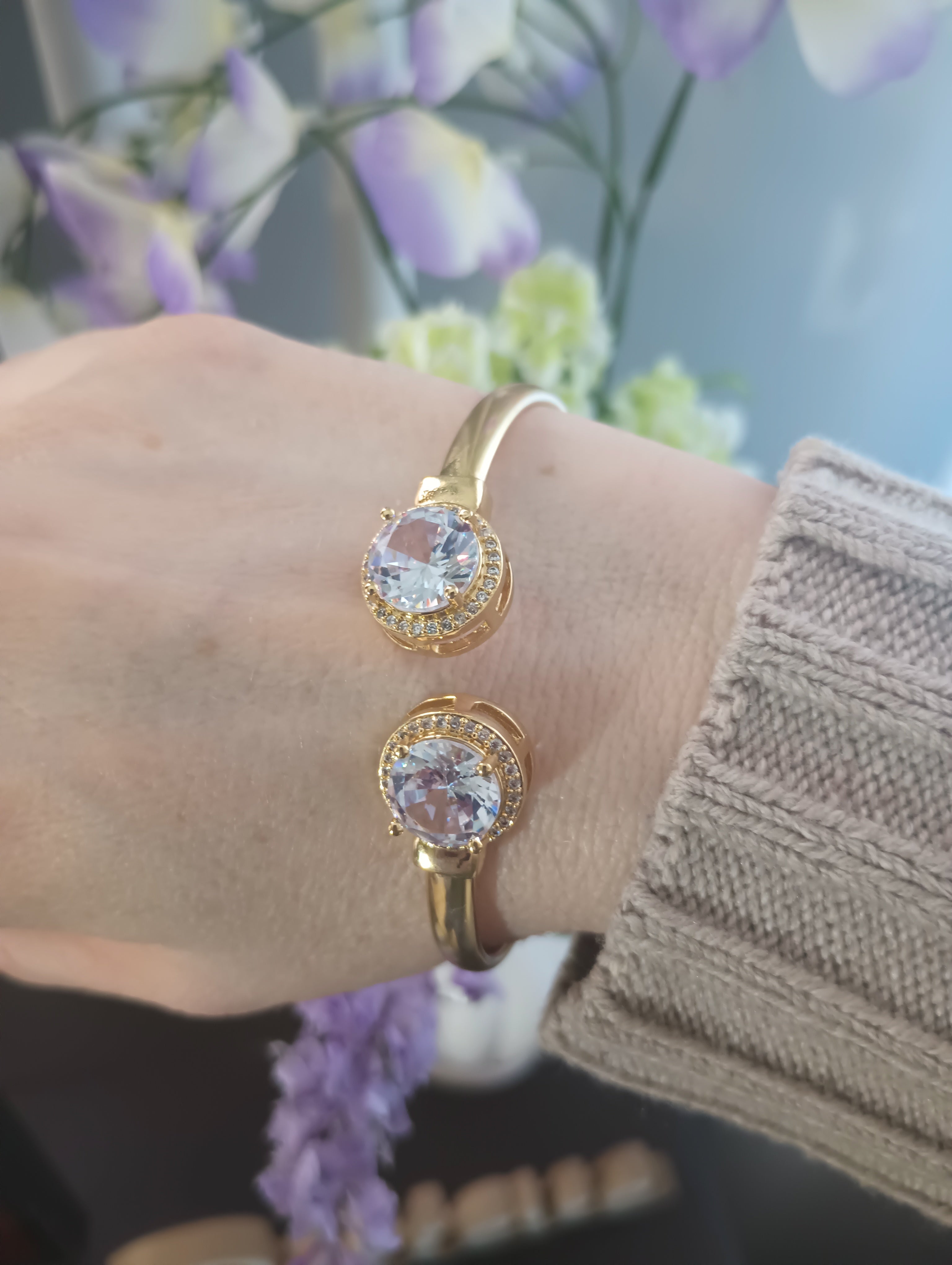 Brazalete Gold filled Circonia