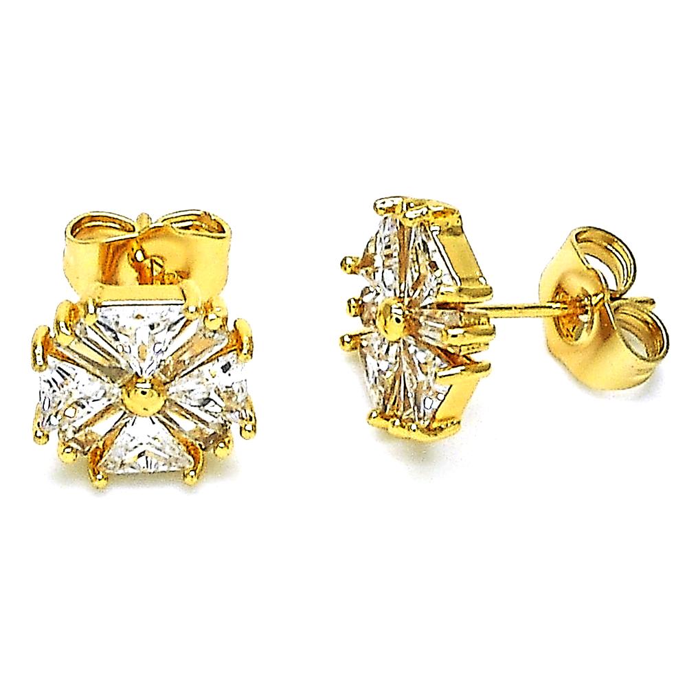 Arete Gold filled Stud Flor