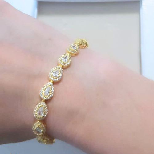Pulsera Plata 925 Ajustable Circonias cz