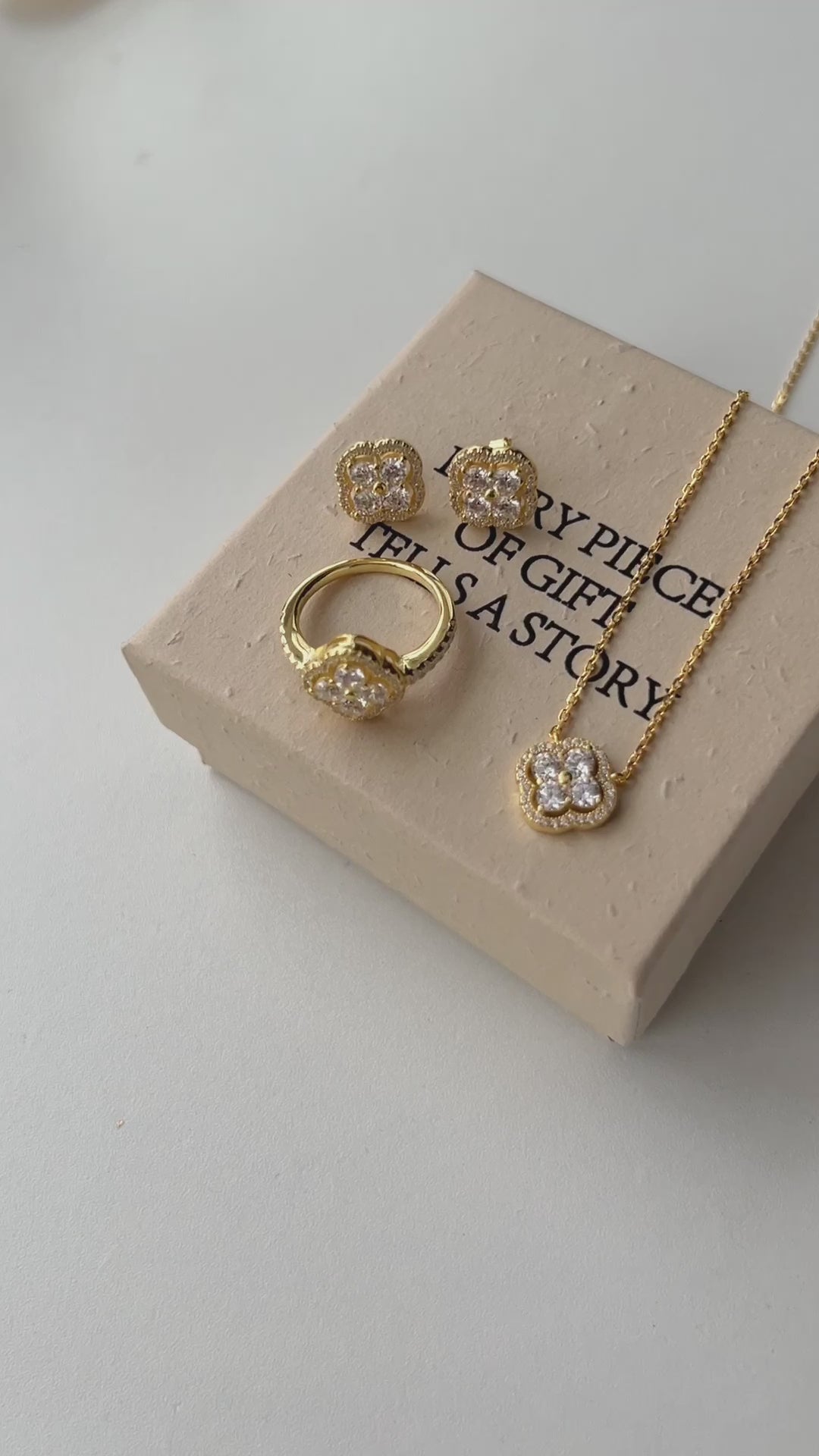 Cadena Plata 925 Clover 18 kt